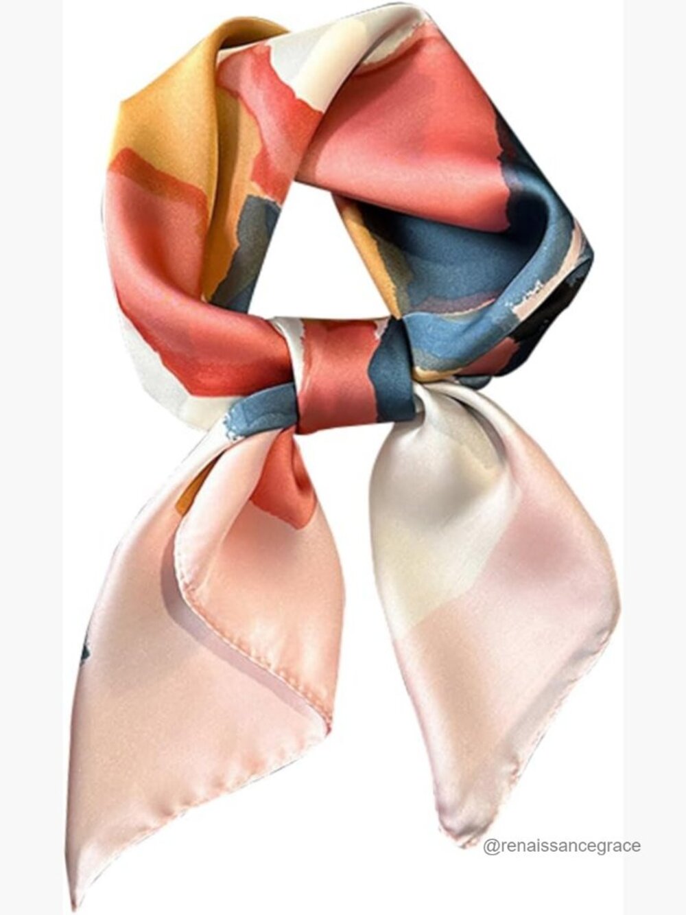27.5" Silk Feel Square Scarf for Hair Neck Bag Accessory Gift